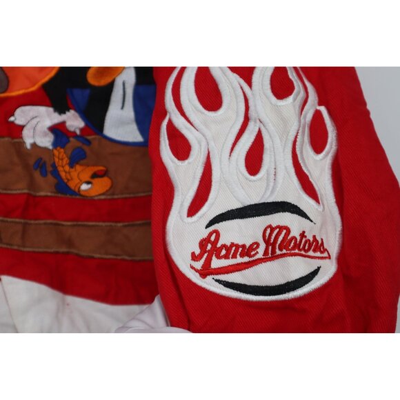Vintage Vogue Looney Tunes Embroidered Red Bomber Jacket Medium - Picture 9 of 16